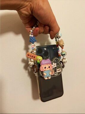 Miniso For iPhone chain Cute Phone Holder Case W/Chain